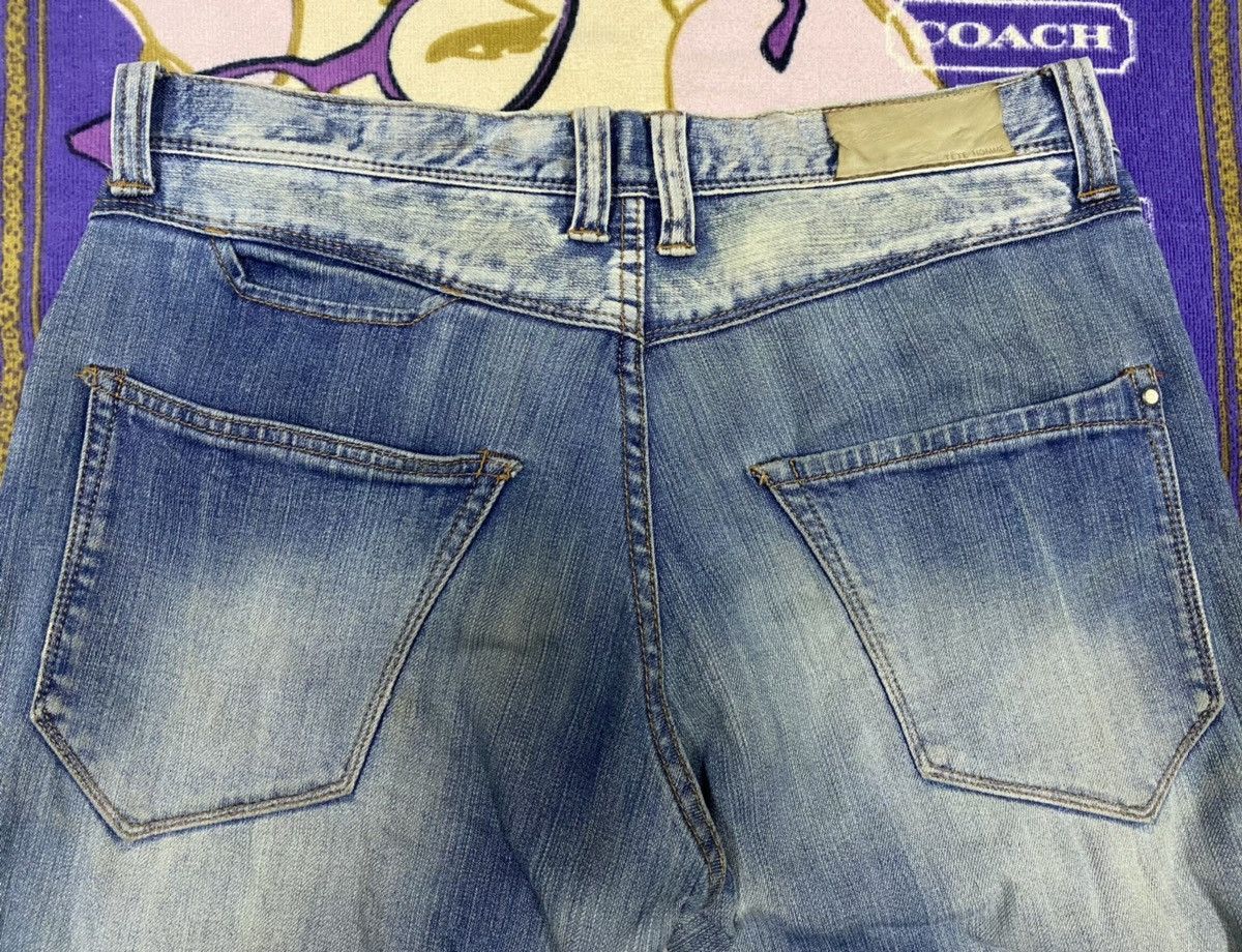 Issey Miyake × Tete Homme TETE HOMME x Issey Miyake Distressed Denim Jeans x Rare Size US 34 / EU 50 - 3 Thumbnail
