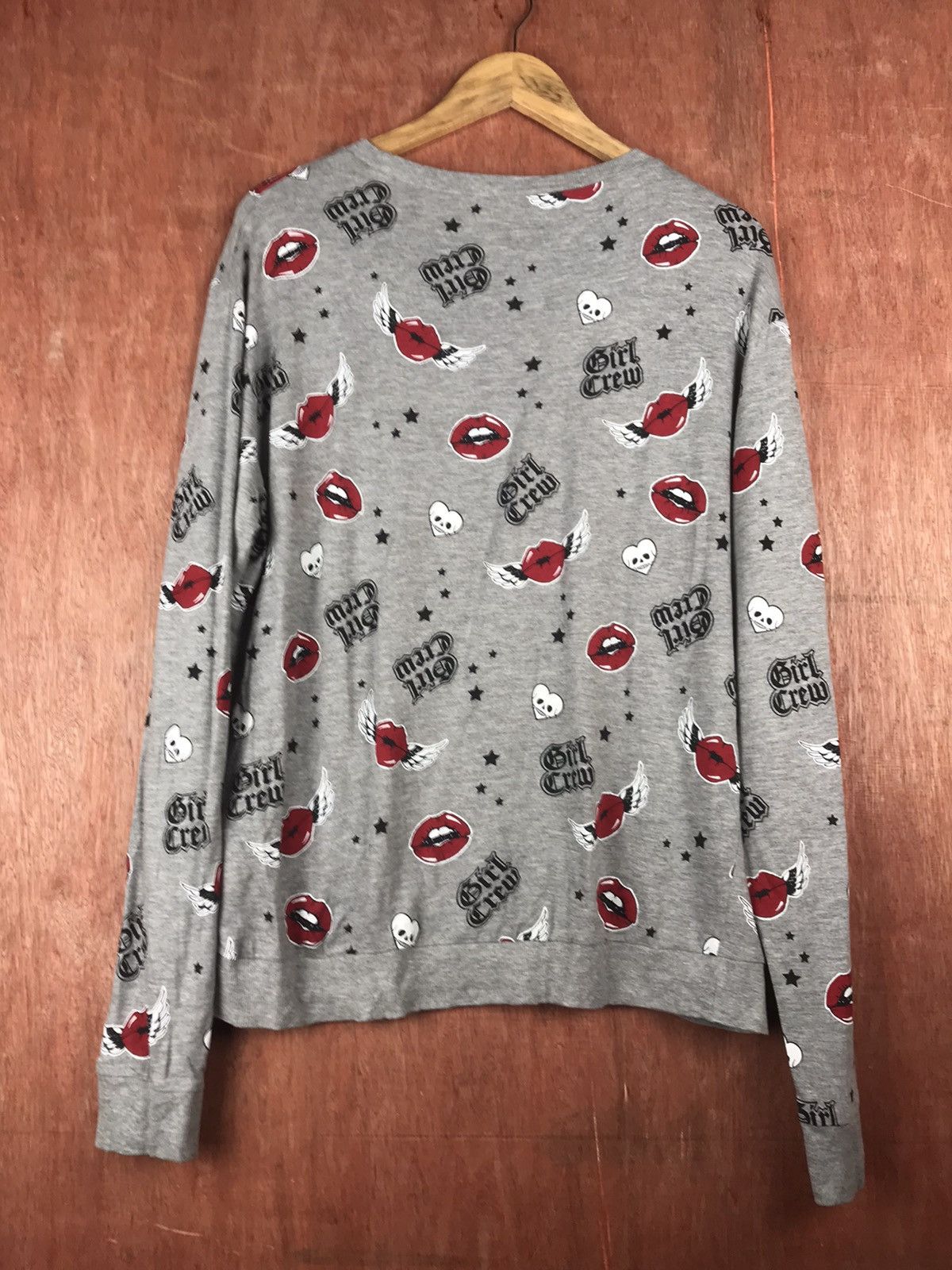 Japanese Brand DLL H&M Skull Love sweatshirt #2482 Size US L / EU 52-54 / 3 - 6 Thumbnail