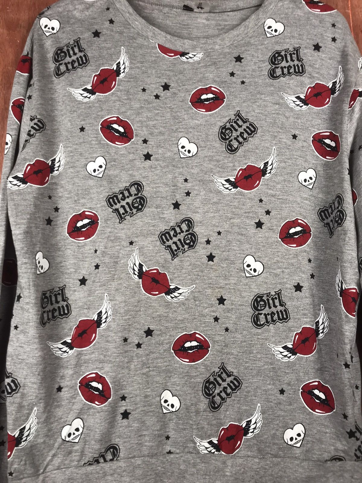 Japanese Brand DLL H&M Skull Love sweatshirt #2482 Size US L / EU 52-54 / 3 - 2 Thumbnail