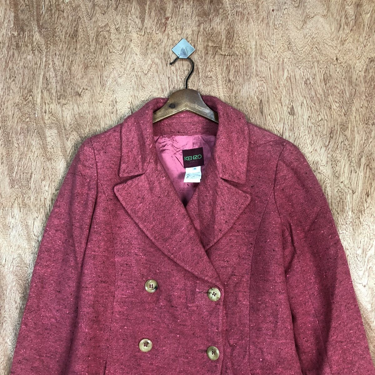 Japanese Brand Kenzo Paris Pink Heavy Coats #H154 Size XS / US 0-2 / IT 36-38 - 9 Thumbnail
