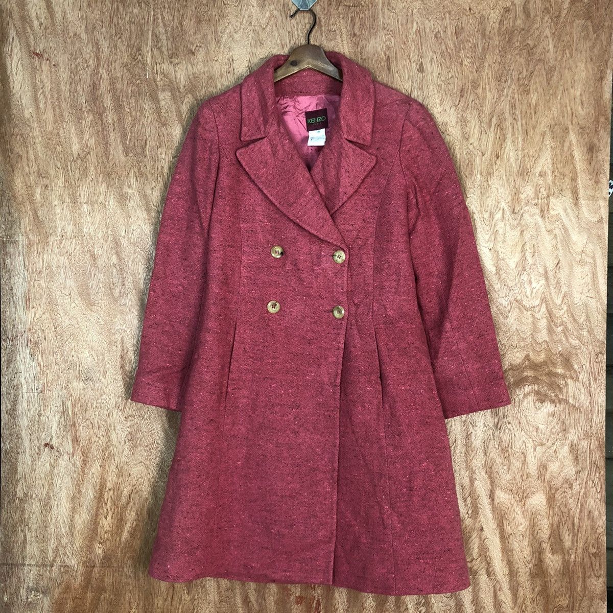 Japanese Brand Kenzo Paris Pink Heavy Coats #H154 Size XS / US 0-2 / IT 36-38 - 3 Thumbnail