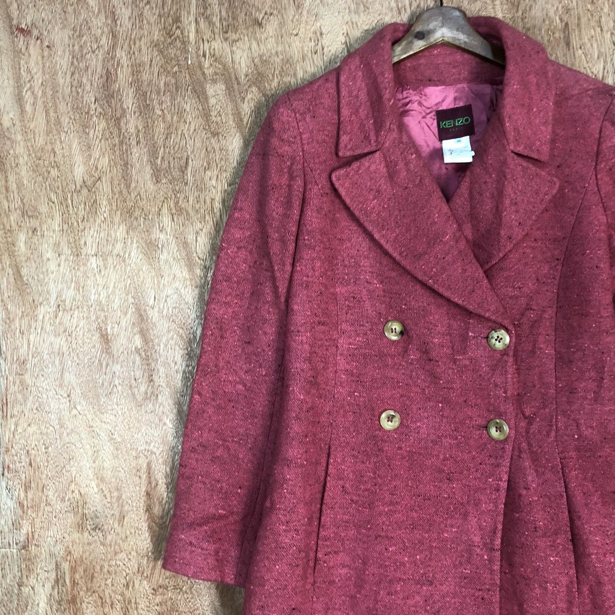 Japanese Brand Kenzo Paris Pink Heavy Coats #H154 Size XS / US 0-2 / IT 36-38 - 7 Thumbnail
