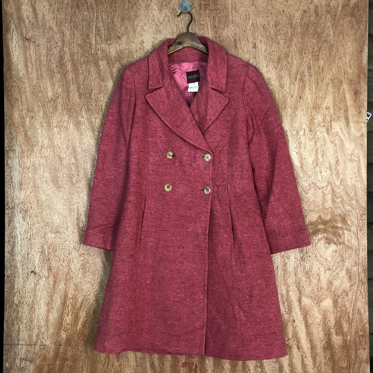 Japanese Brand Kenzo Paris Pink Heavy Coats #H154 Size XS / US 0-2 / IT 36-38 - 1 Thumbnail