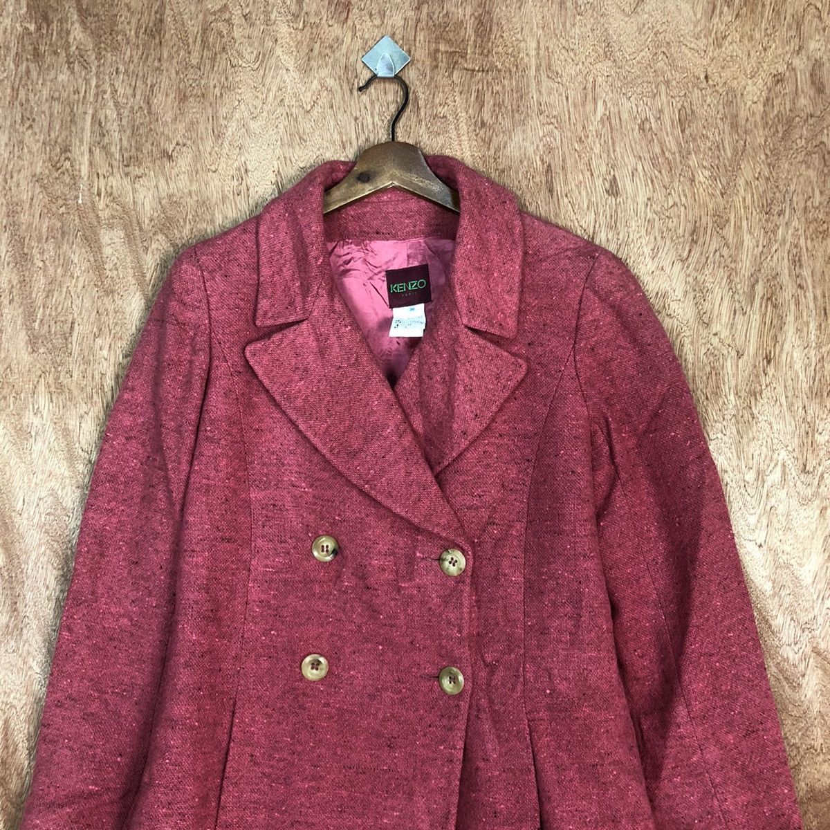 Japanese Brand Kenzo Paris Pink Heavy Coats #H154 Size XS / US 0-2 / IT 36-38 - 2 Thumbnail