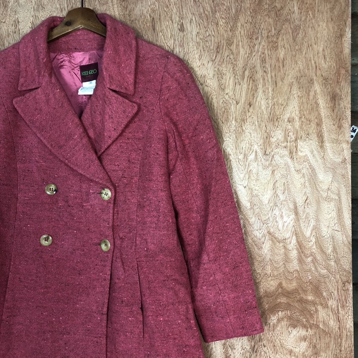 Japanese Brand Kenzo Paris Pink Heavy Coats #H154 Size XS / US 0-2 / IT 36-38 - 5 Thumbnail