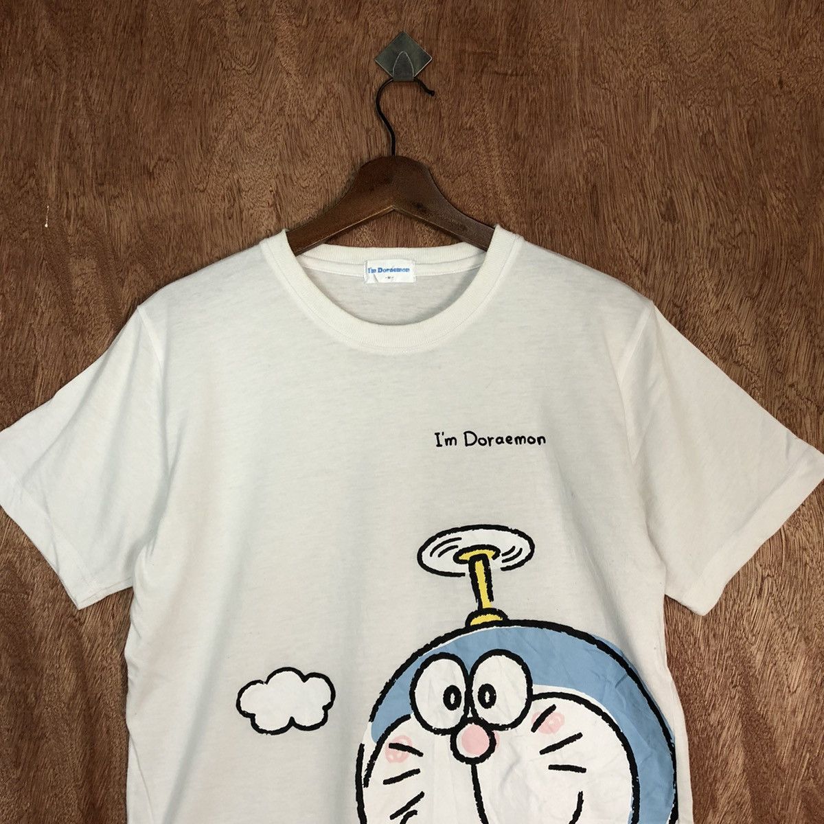 Anime Im Doreamon movie anima vintage White Tshirt #H148 Size US M / EU 48-50 / 2 - 2 Thumbnail