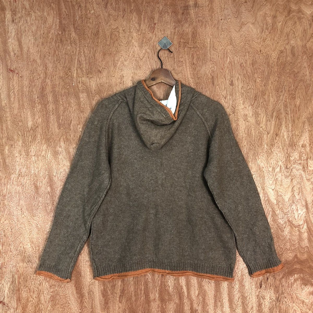 Homespun Knitwear Japan Brown Shag Shaggy Cardigan hoodie #H140 Size US M / EU 48-50 / 2 - 11 Thumbnail