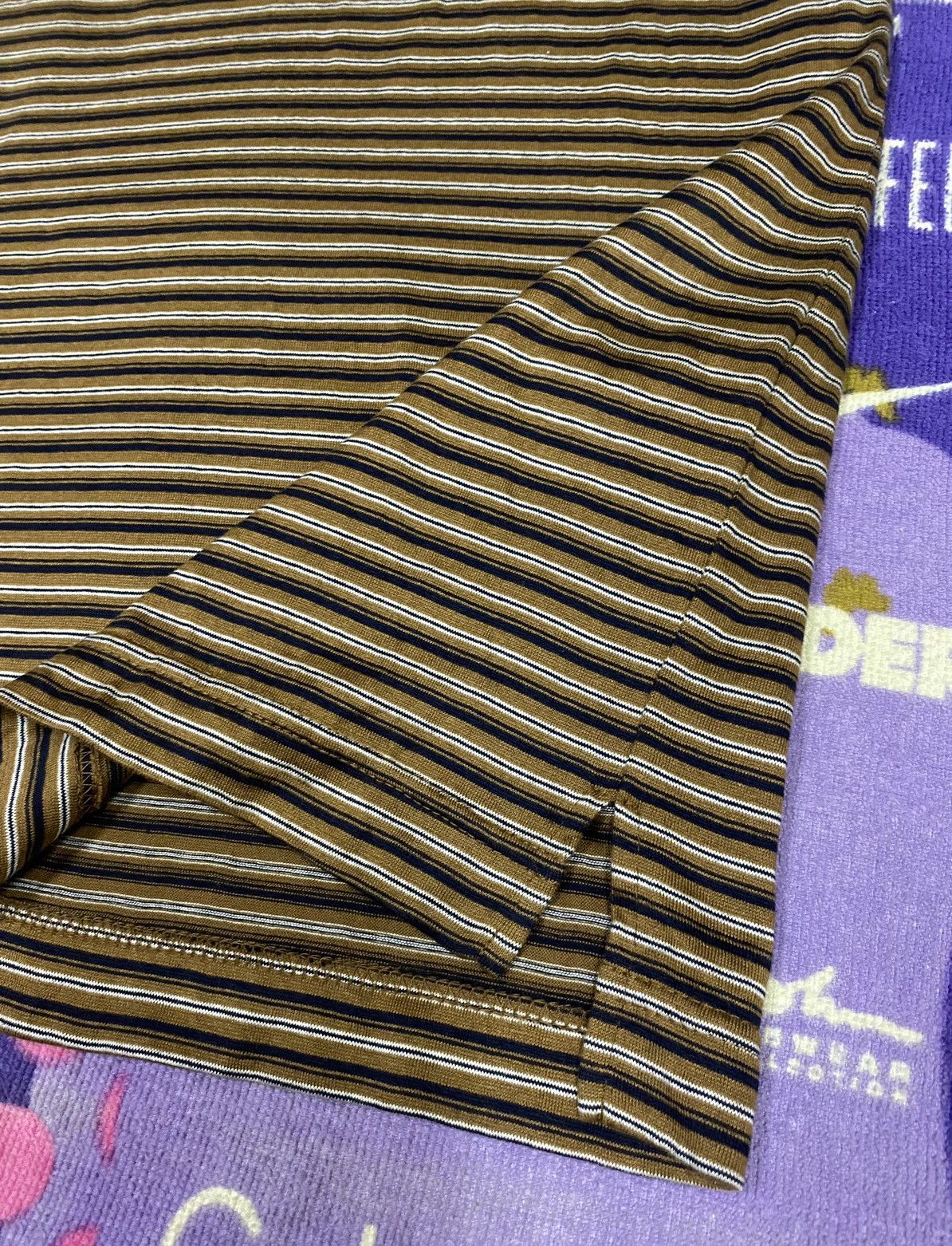 Designer × Lanvin × Vintage LANVIN Sports Stripe Long Sleeve Polo Shirt Made in Japan Size US L / EU 52-54 / 3 - 9 Thumbnail
