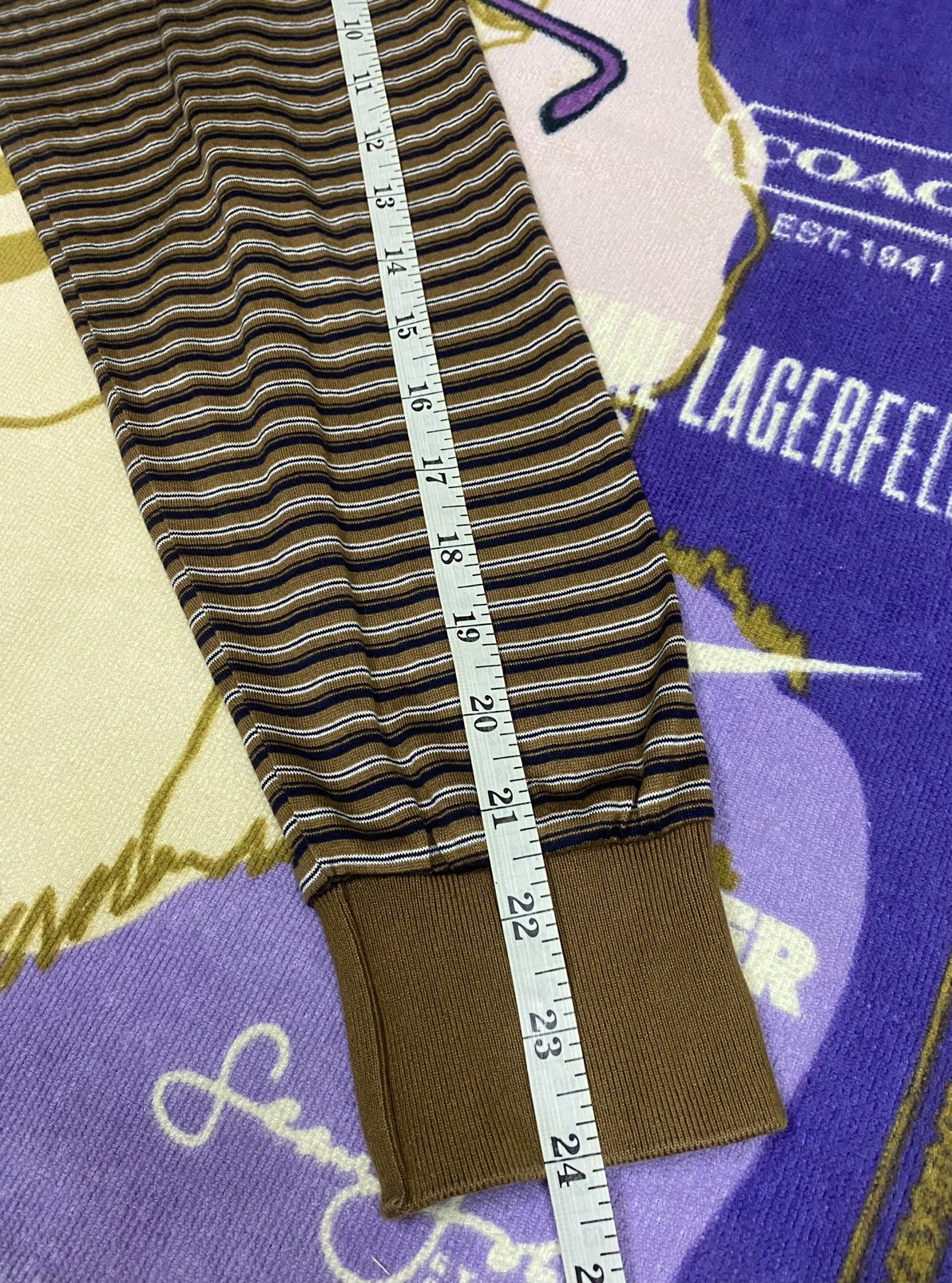 Designer × Lanvin × Vintage LANVIN Sports Stripe Long Sleeve Polo Shirt Made in Japan Size US L / EU 52-54 / 3 - 17 Thumbnail