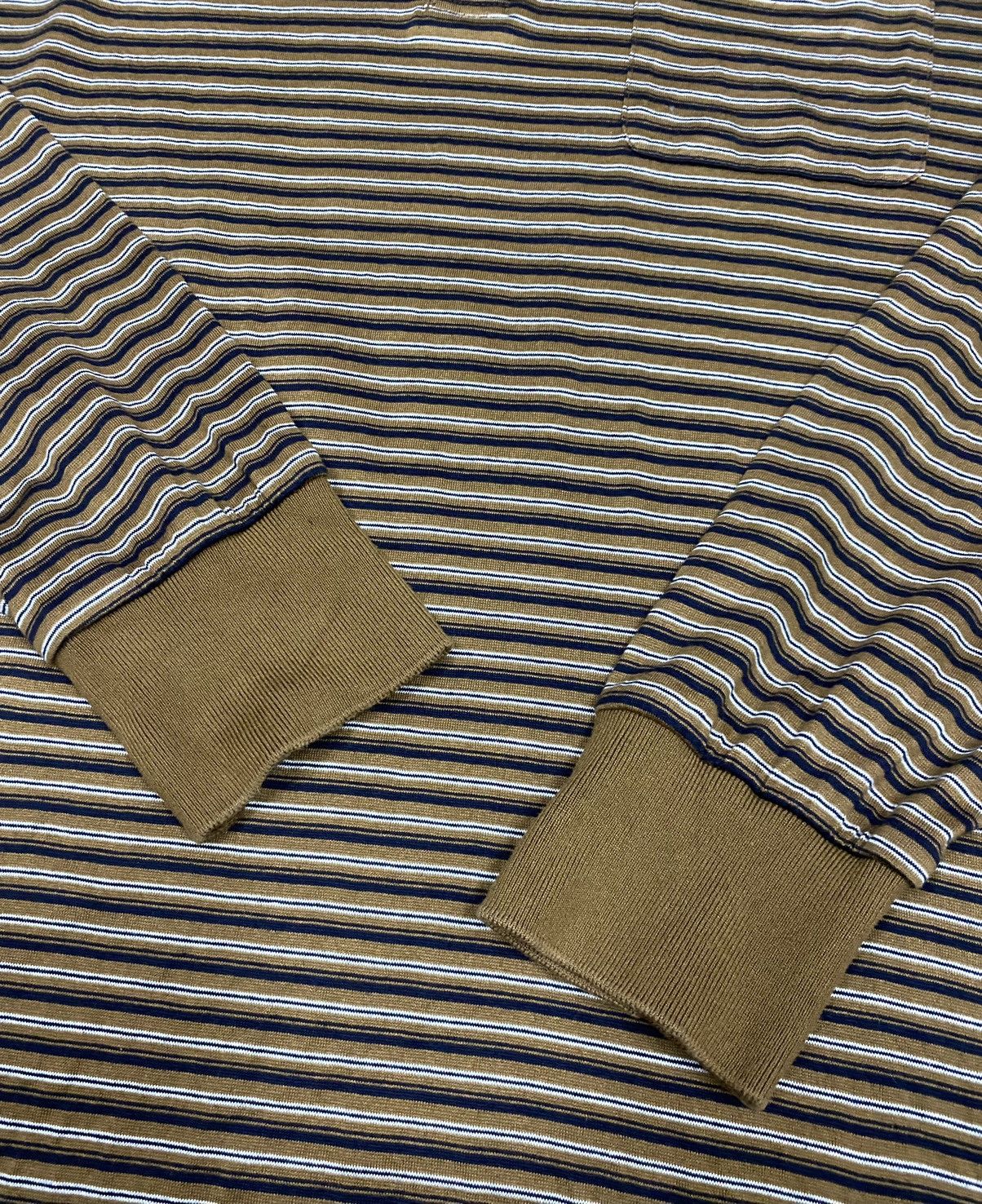 Designer × Lanvin × Vintage LANVIN Sports Stripe Long Sleeve Polo Shirt Made in Japan Size US L / EU 52-54 / 3 - 8 Thumbnail