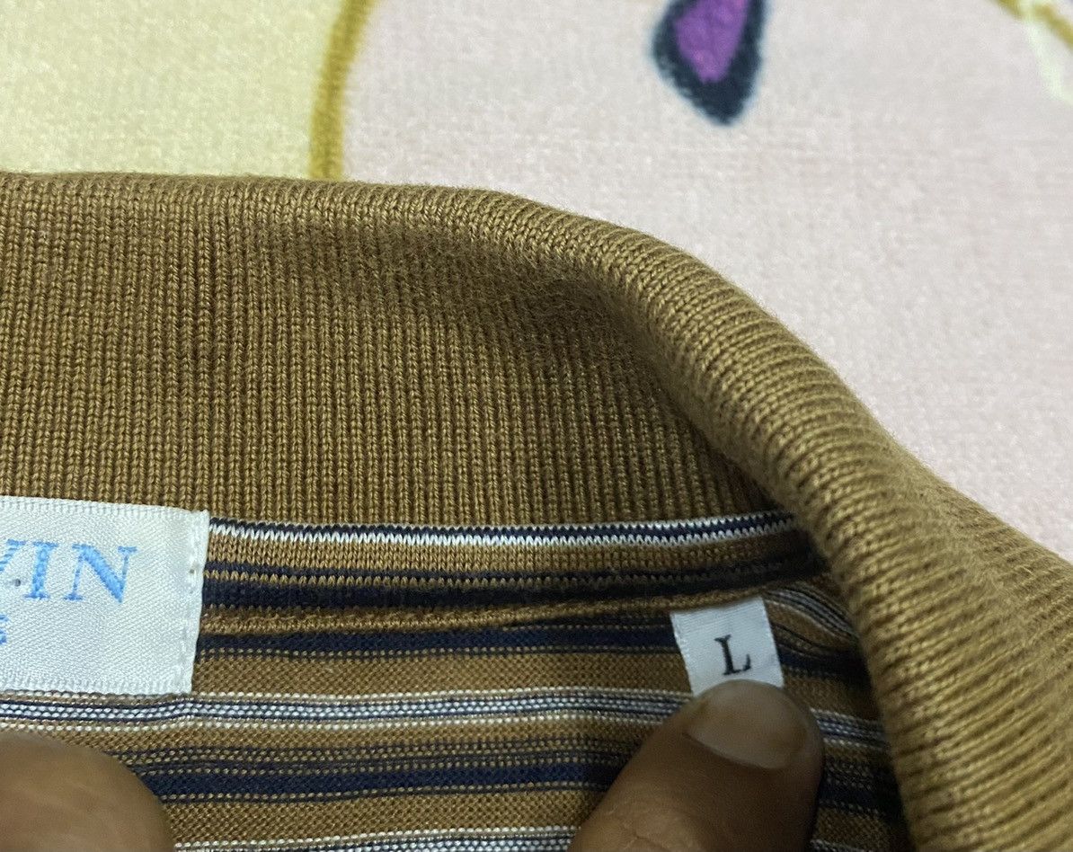 Designer × Lanvin × Vintage LANVIN Sports Stripe Long Sleeve Polo Shirt Made in Japan Size US L / EU 52-54 / 3 - 11 Thumbnail