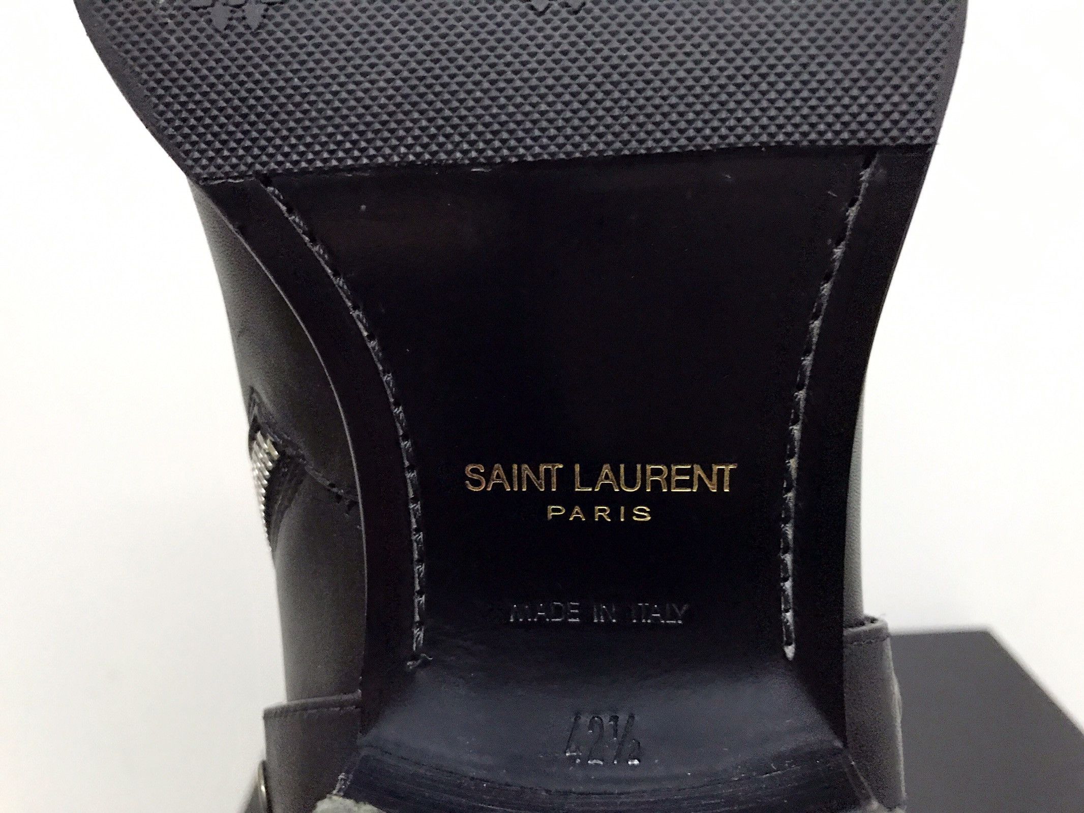 Saint Laurent Paris RARE FW13 Chain Wyatt 40 Harness Boots