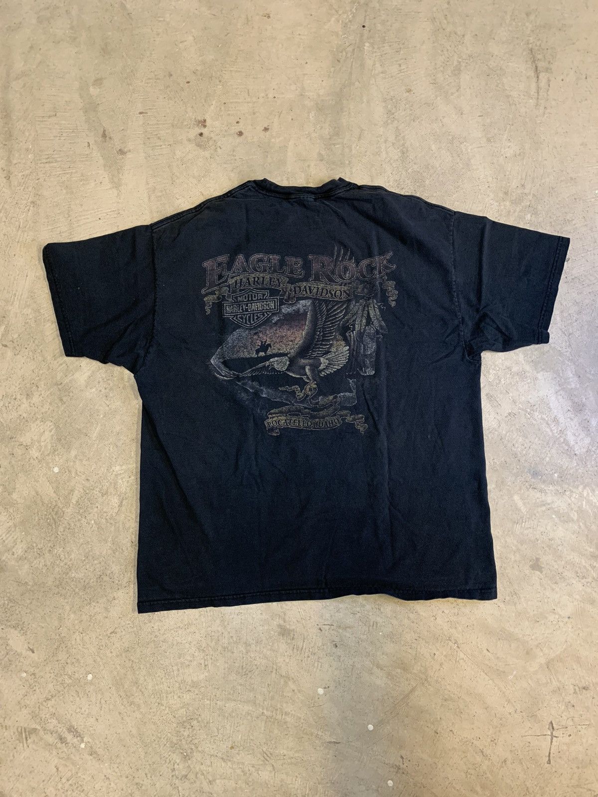 Harley Davidson × Vintage Vintage Y2K Harley Davidson Faded Eagle Rock Tee Size US L / EU 52-54 / 3 - 3 Thumbnail