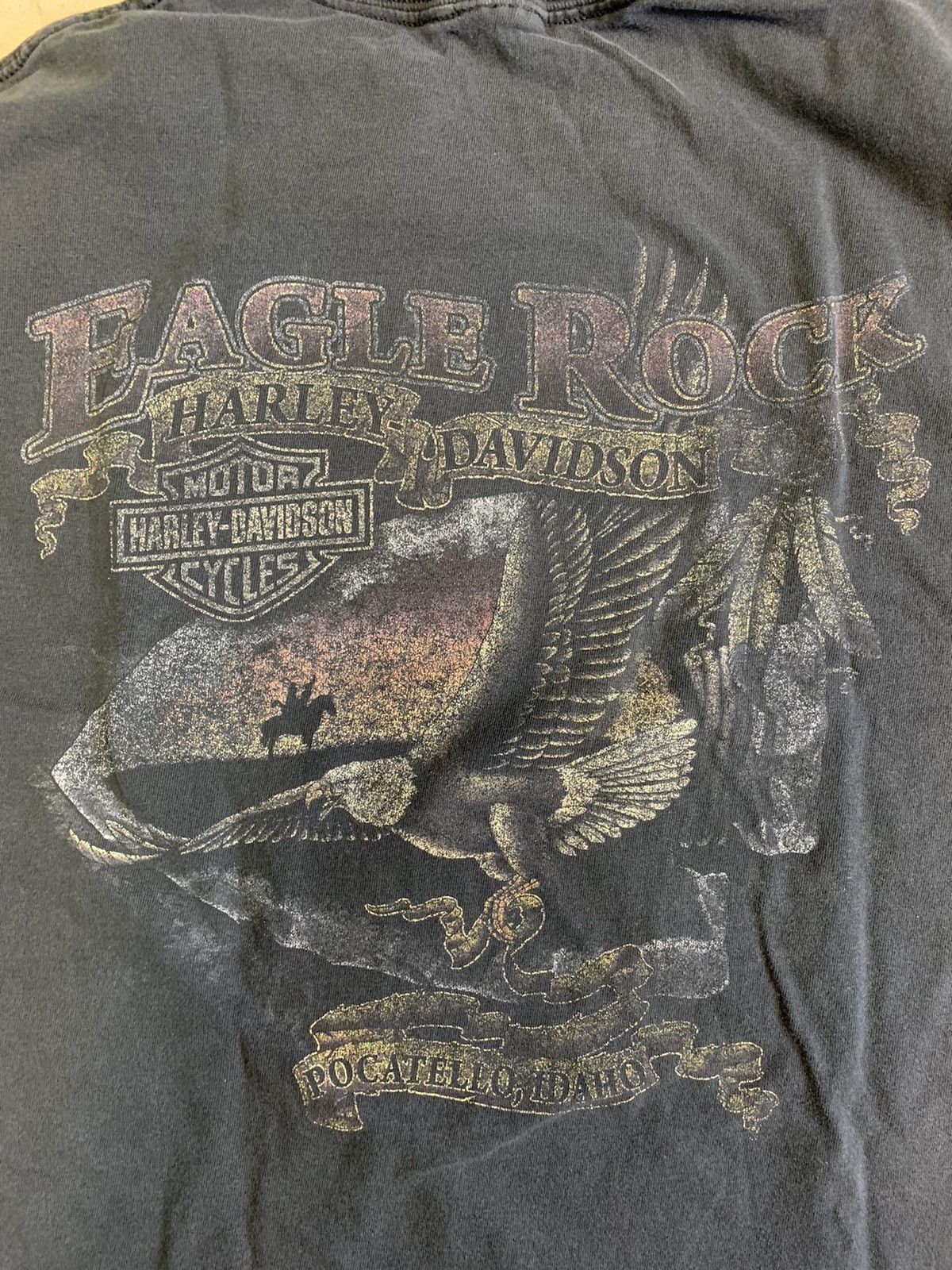 Harley Davidson × Vintage Vintage Y2K Harley Davidson Faded Eagle Rock Tee Size US L / EU 52-54 / 3 - 4 Thumbnail