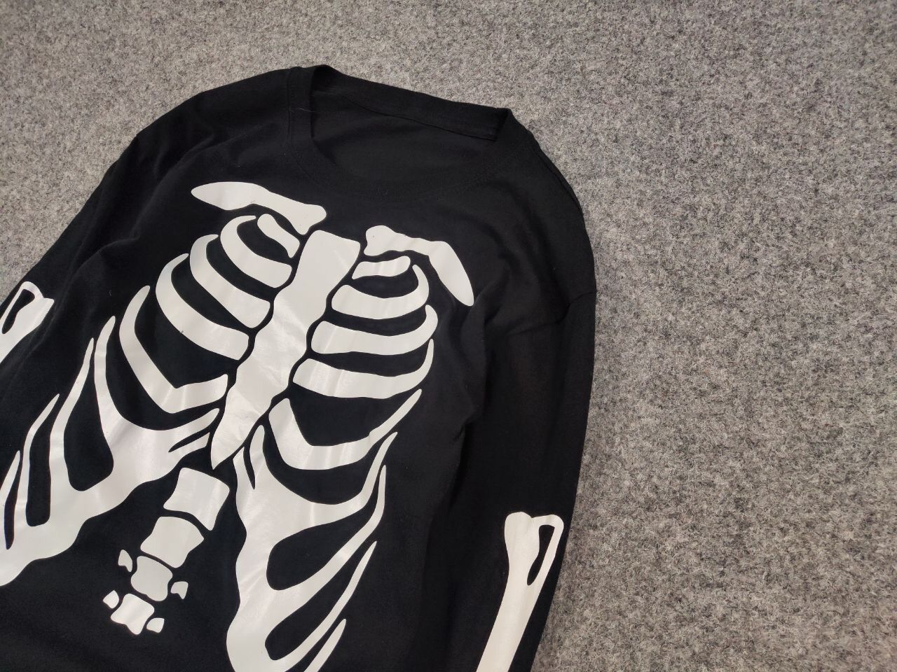 Japanese Brand Vintage 90's Skeleton Print Long Sleeve Black Sweatshirt Size US M / EU 48-50 / 2 - 4 Thumbnail