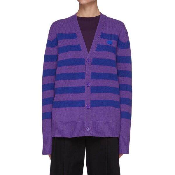 Acne Studios Acne Studios Cardigan Sweater Striped Wool Oversized Size US M / EU 48-50 / 2 - 2 Thumbnail