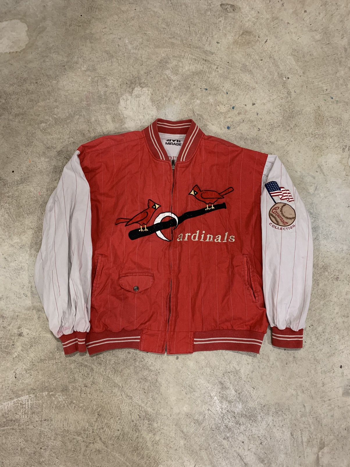 MLB × Vintage Vintage 1991 St. Louis Cardinals Reversible Letterman Size US XL / EU 56 / 4 - 1 Thumbnail