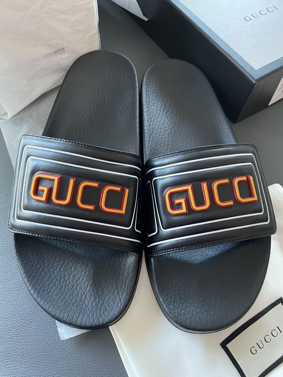 Gucci Brand NEW Runway Gucci Sldies Shoes Limited Edition Size US 12 / EU 45 - 1 Thumbnail