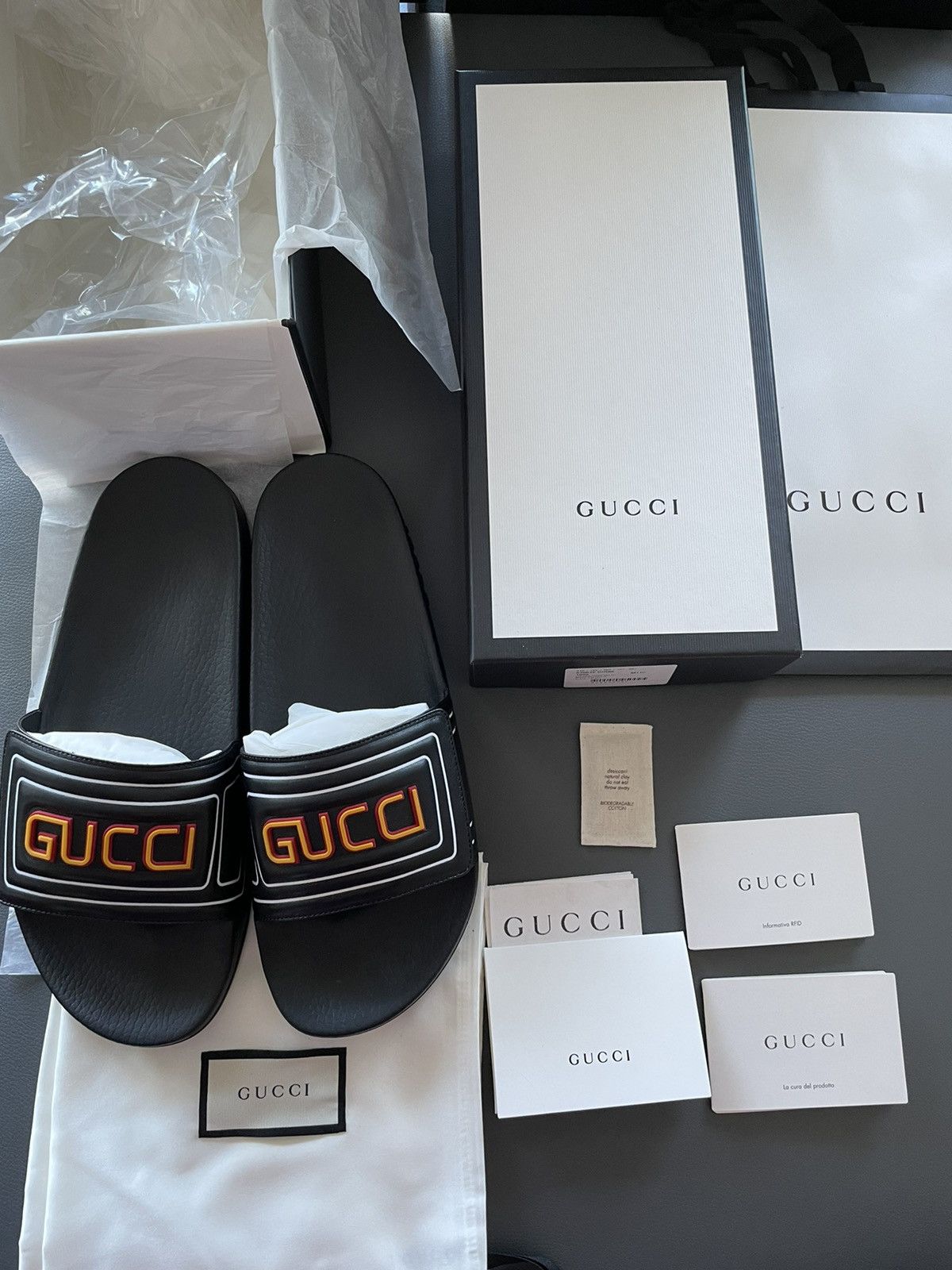 Gucci Brand NEW Runway Gucci Sldies Shoes Limited Edition Size US 12 / EU 45 - 3 Thumbnail