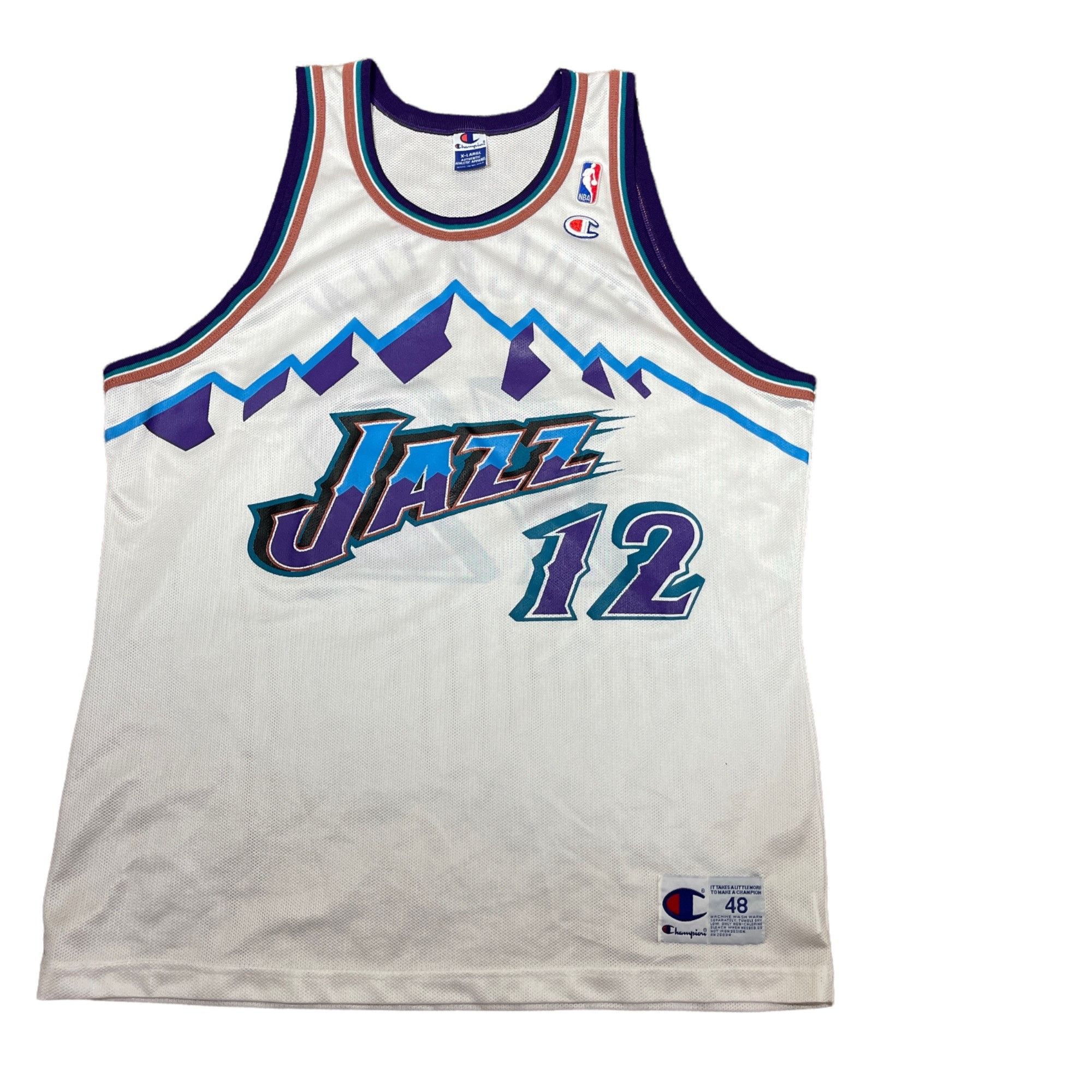 Champion Champion Jazz Stockton #12 Vintage Basketball Jersey | Grailed