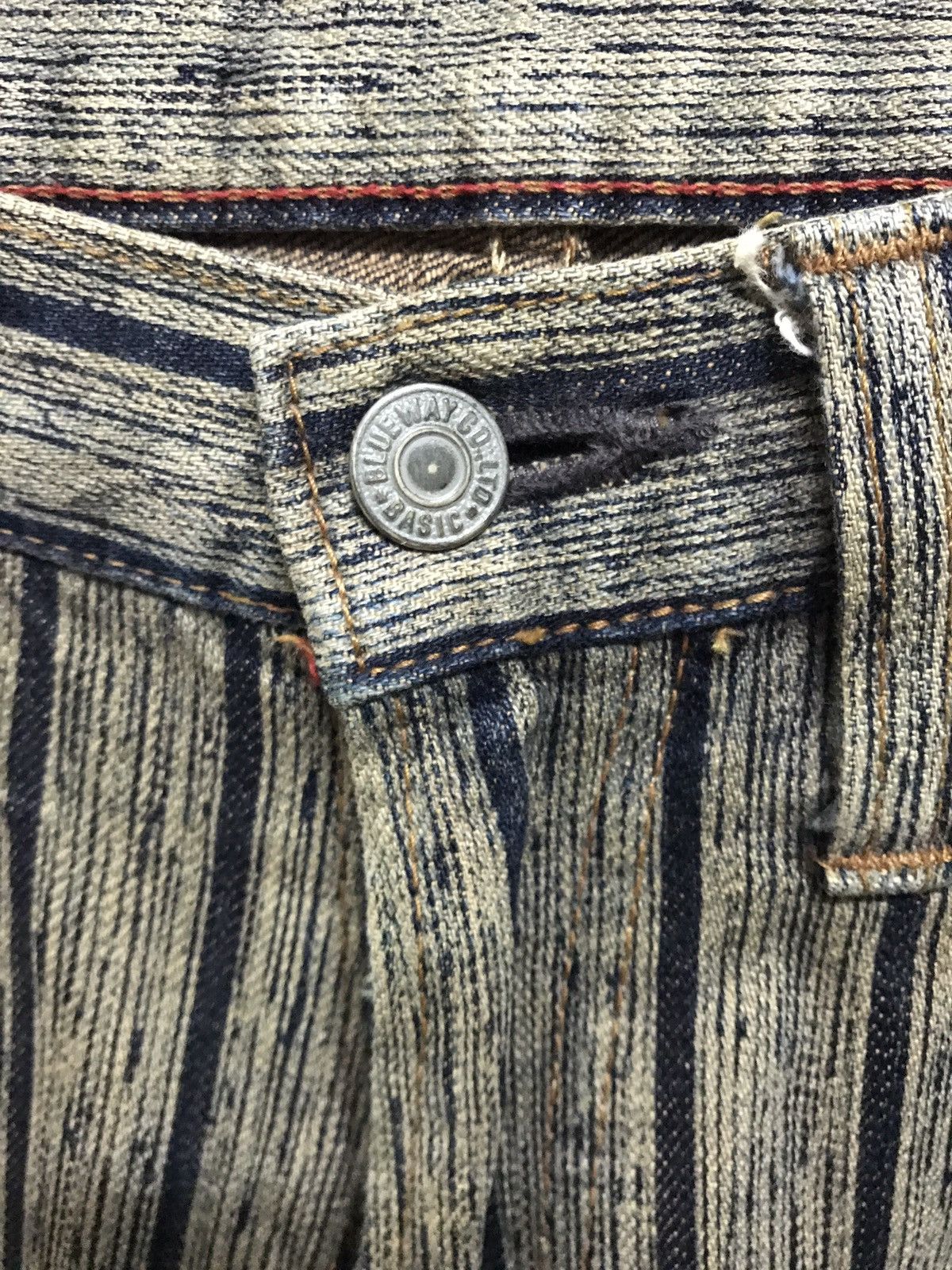 Kapital JAPAN BRAND BLUE WAY STRIPE PANTS RARE Size US 30 / EU 46 - 4 Thumbnail