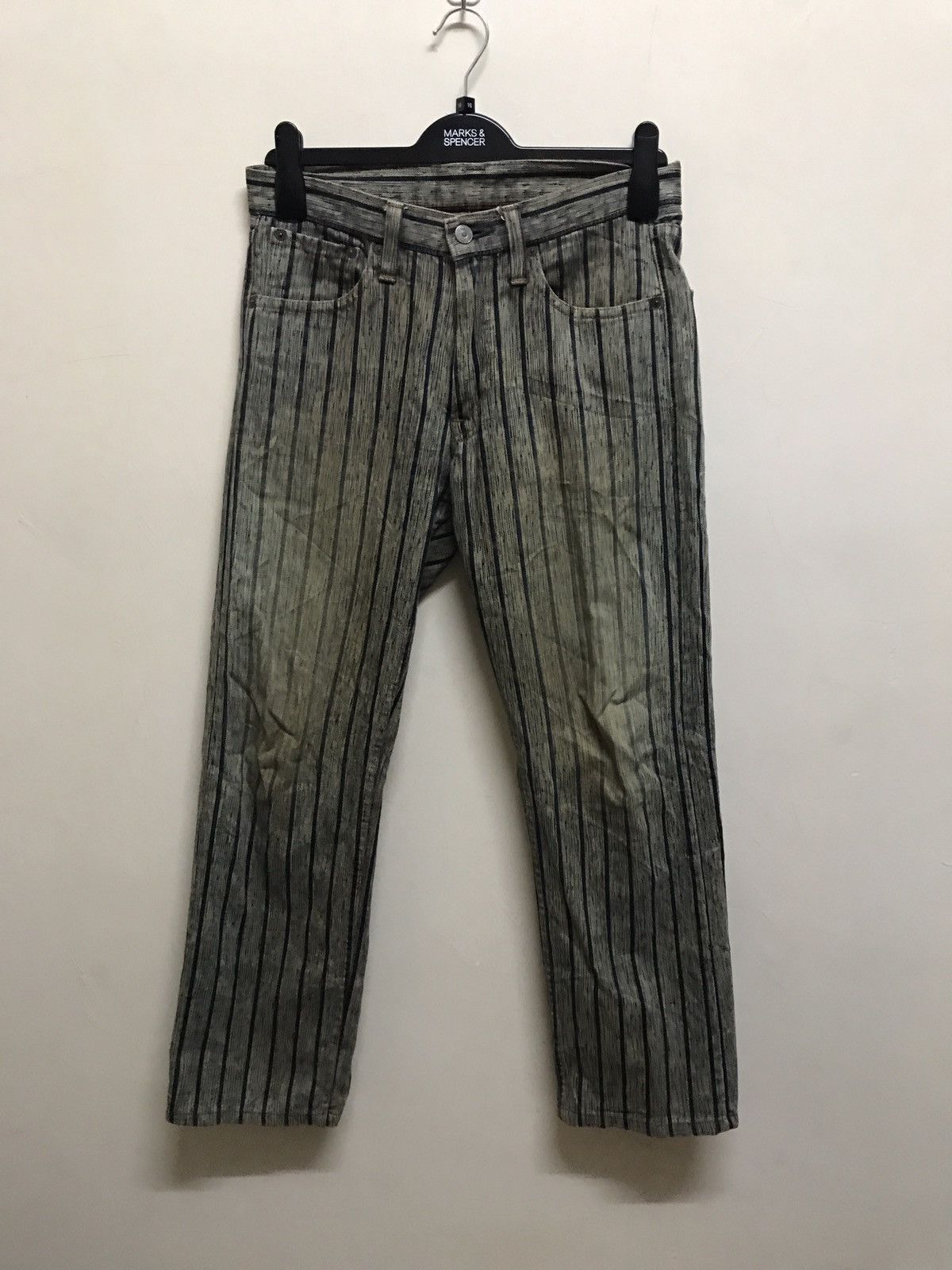 Kapital JAPAN BRAND BLUE WAY STRIPE PANTS RARE Size US 30 / EU 46 - 1 Thumbnail