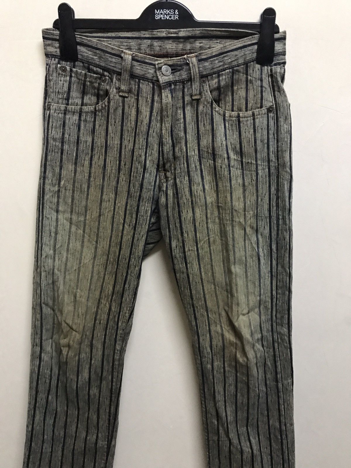 Kapital JAPAN BRAND BLUE WAY STRIPE PANTS RARE Size US 30 / EU 46 - 3 Thumbnail