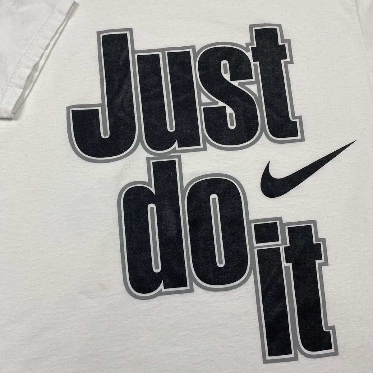 Nike Vintage 90s Nike T Shirt Just Do It Swoosh Size L Size US XL / EU 56 / 4 - 4 Thumbnail