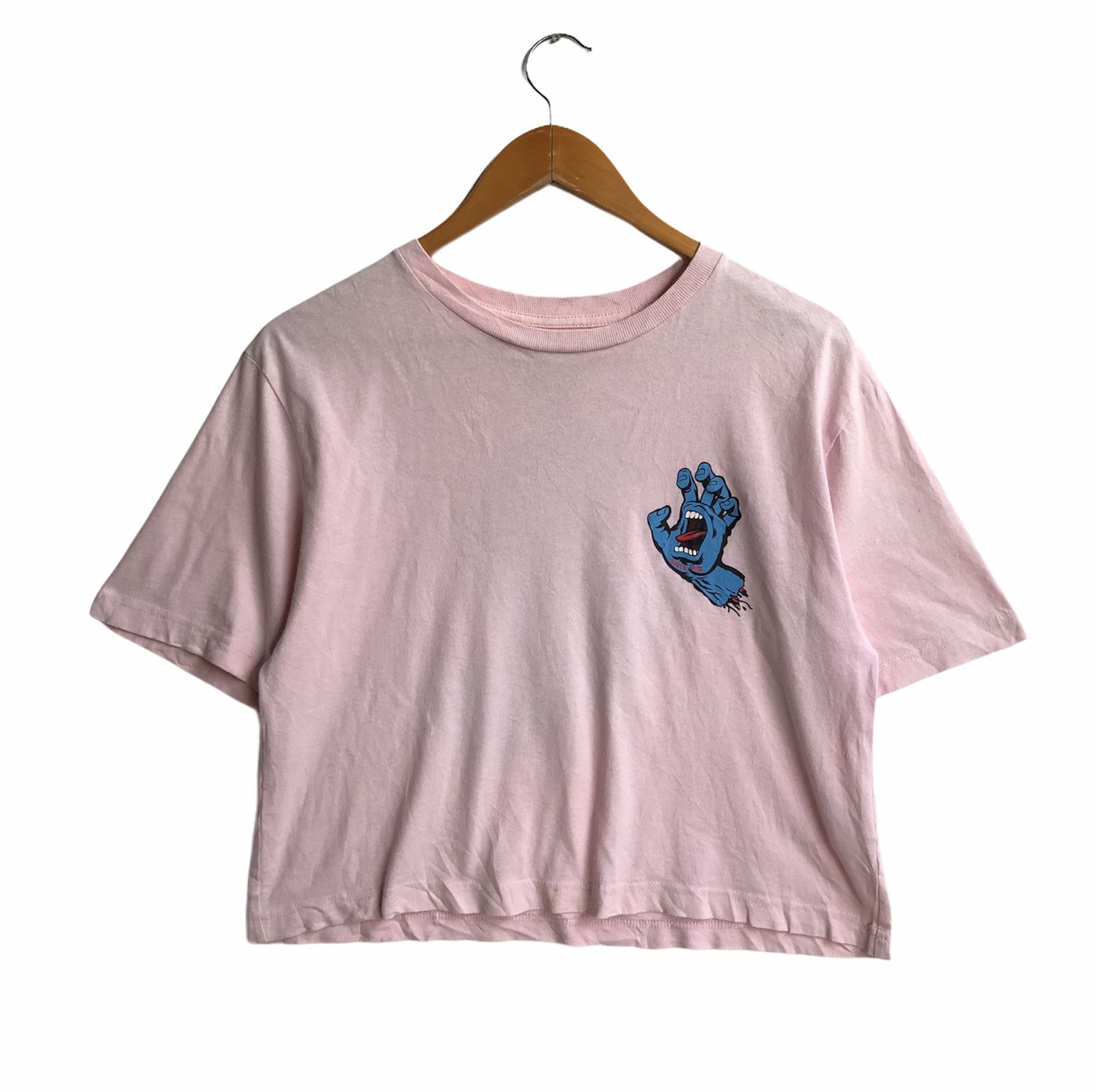 SANTA CRUZ SKATEBOARD CROP TOP SHIRT