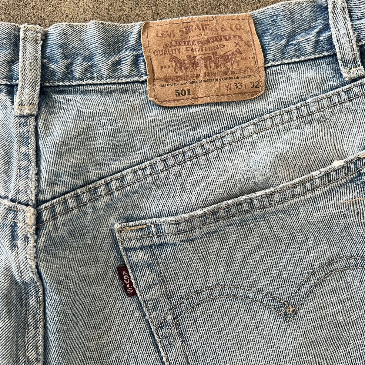 Levi's Vintage fake Levi’s big E cutoff shorts. | Grailed