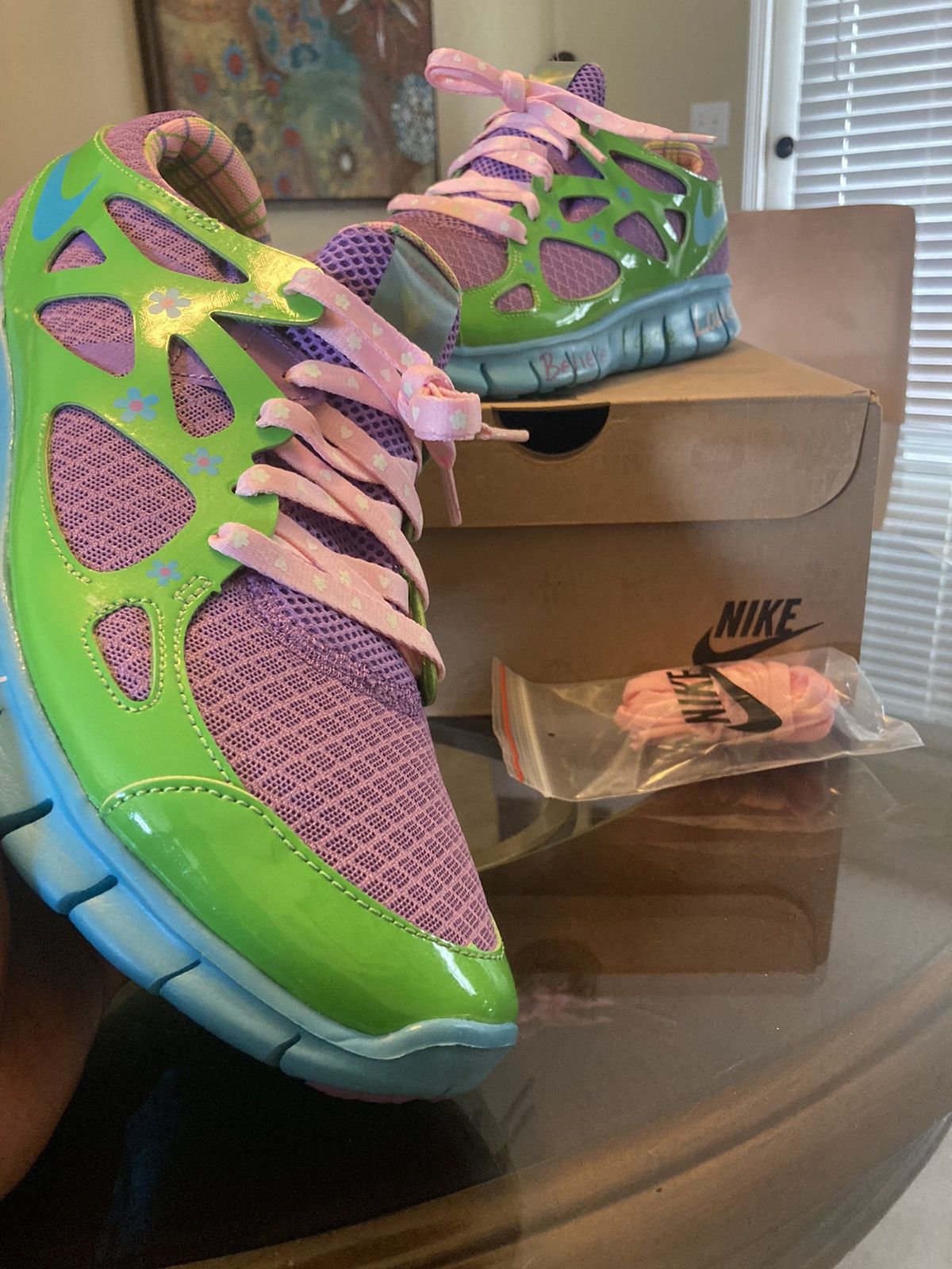 image of Nike Free Run 2 Wmns Doernbecher Shoes in Purple, Men's (Size 9.5)