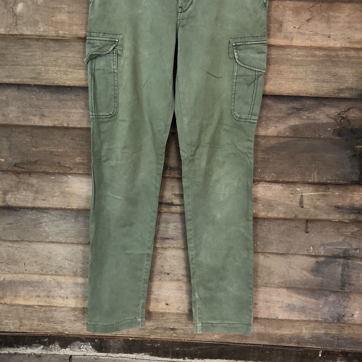 Japanese Brand Uniqlo Green multi pocket utility Cargo Pants #4032 Size US 30 / EU 46 - 3 Thumbnail
