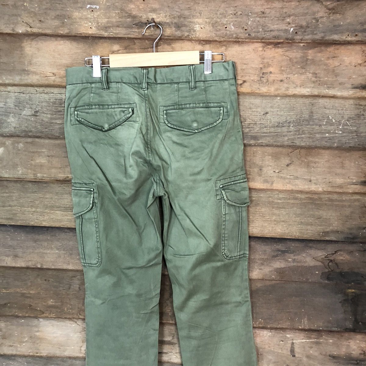 Japanese Brand Uniqlo Green multi pocket utility Cargo Pants #4032 Size US 30 / EU 46 - 12 Thumbnail