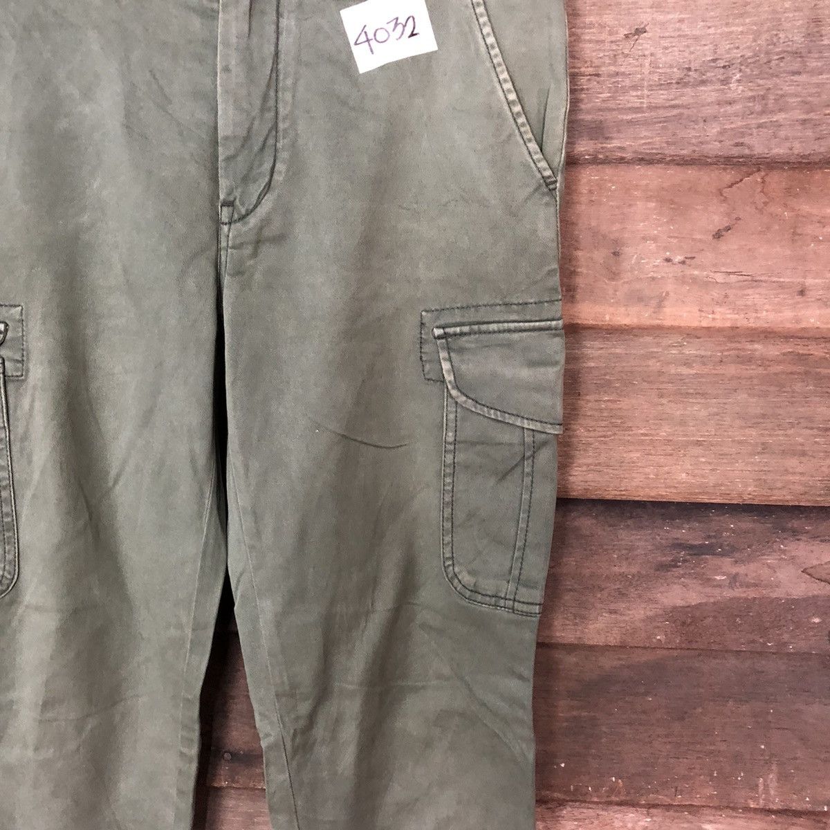 Japanese Brand Uniqlo Green multi pocket utility Cargo Pants #4032 Size US 30 / EU 46 - 7 Thumbnail