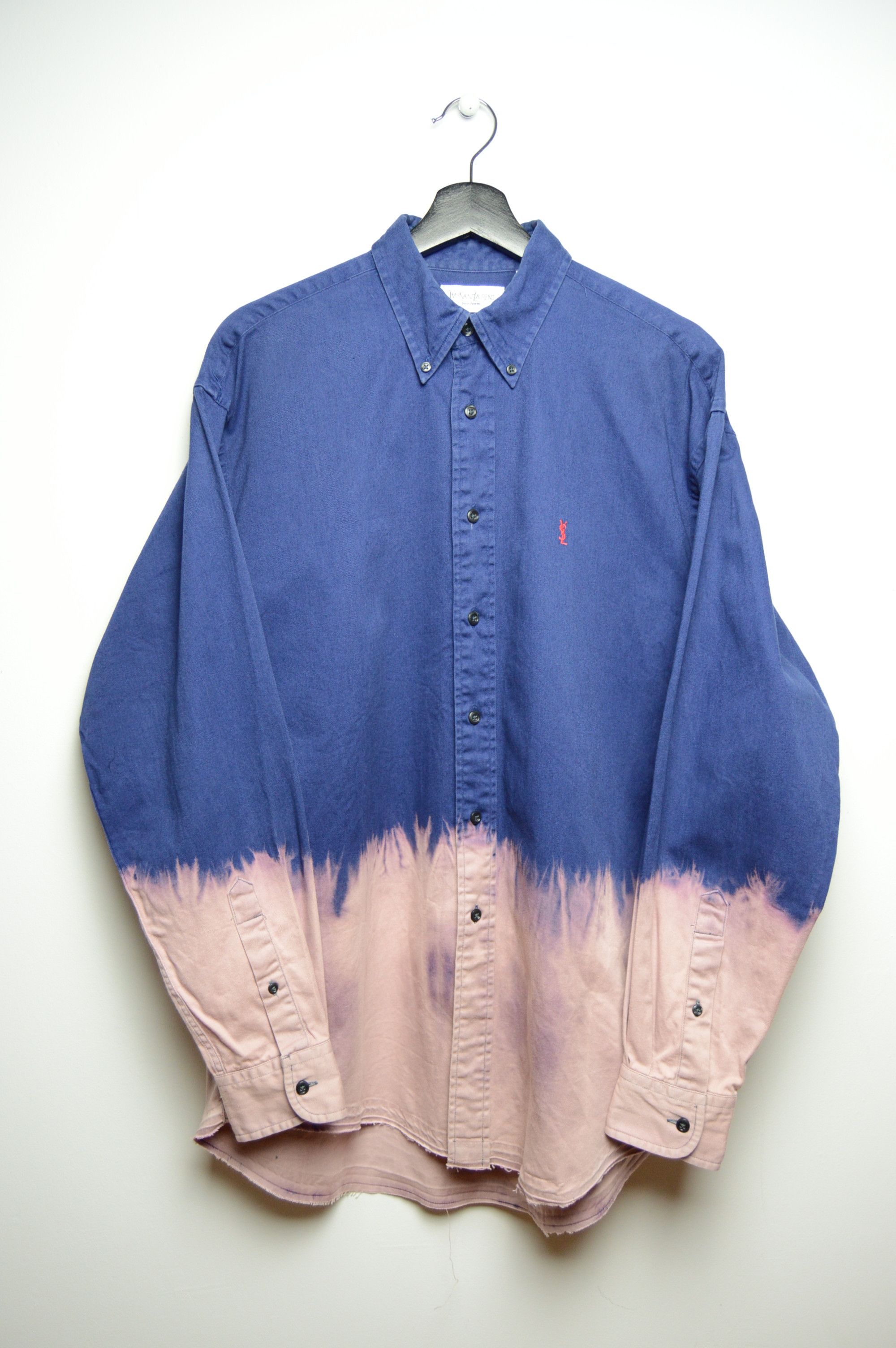 Yves Saint Laurent 1/1 solid trashed shirt custom | Grailed