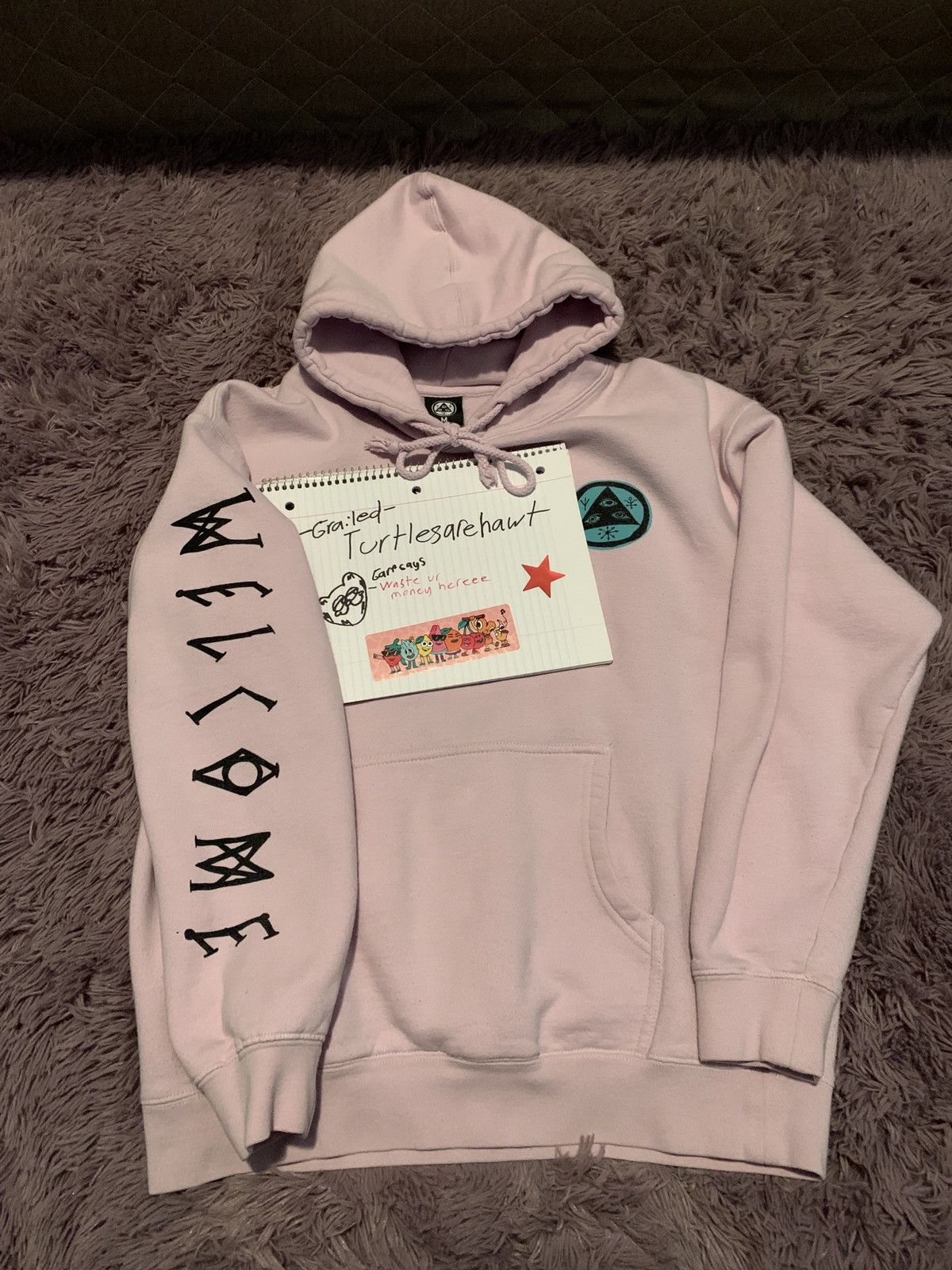 Welcome Sloth Pink Hoodie