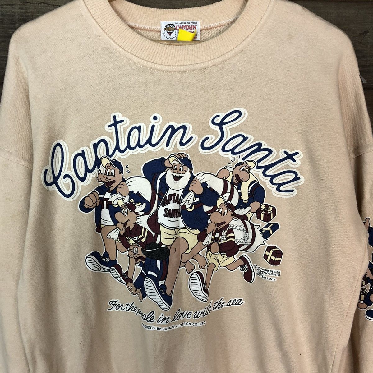 Captain Santors Captain Santa vintage Cream Sweatshirt #3194 Size US L / EU 52-54 / 3 - 6 Thumbnail