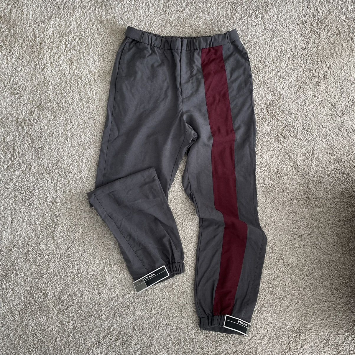 Prada Prada Milano SS018 Velcro Strap Pants Trackpants Logo Tab Size US 33 - 1 Thumbnail
