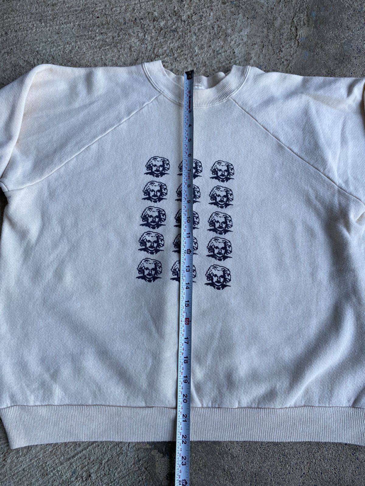 Vintage Vintage 80’s 90’s Albert Einstein Raglan Cream Sweatshirt Size US M / EU 48-50 / 2 - 11 Thumbnail