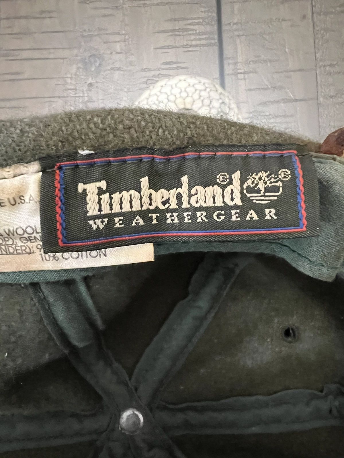 Timberland × Vintage Vintage Distressed Timberland Hat Green Size ONE SIZE - 6 Thumbnail