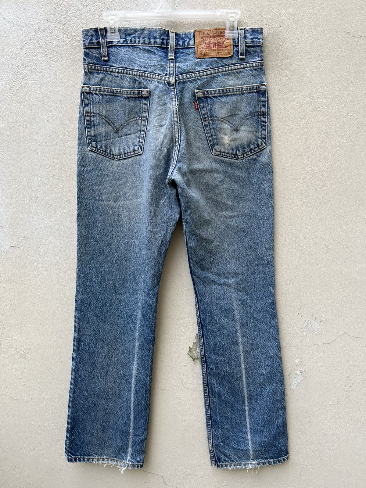 Levi's × Vintage Flare Vintage 1999 Levi’s 517 Fade Blue Denim Jeans Size US 31 - 13 Thumbnail