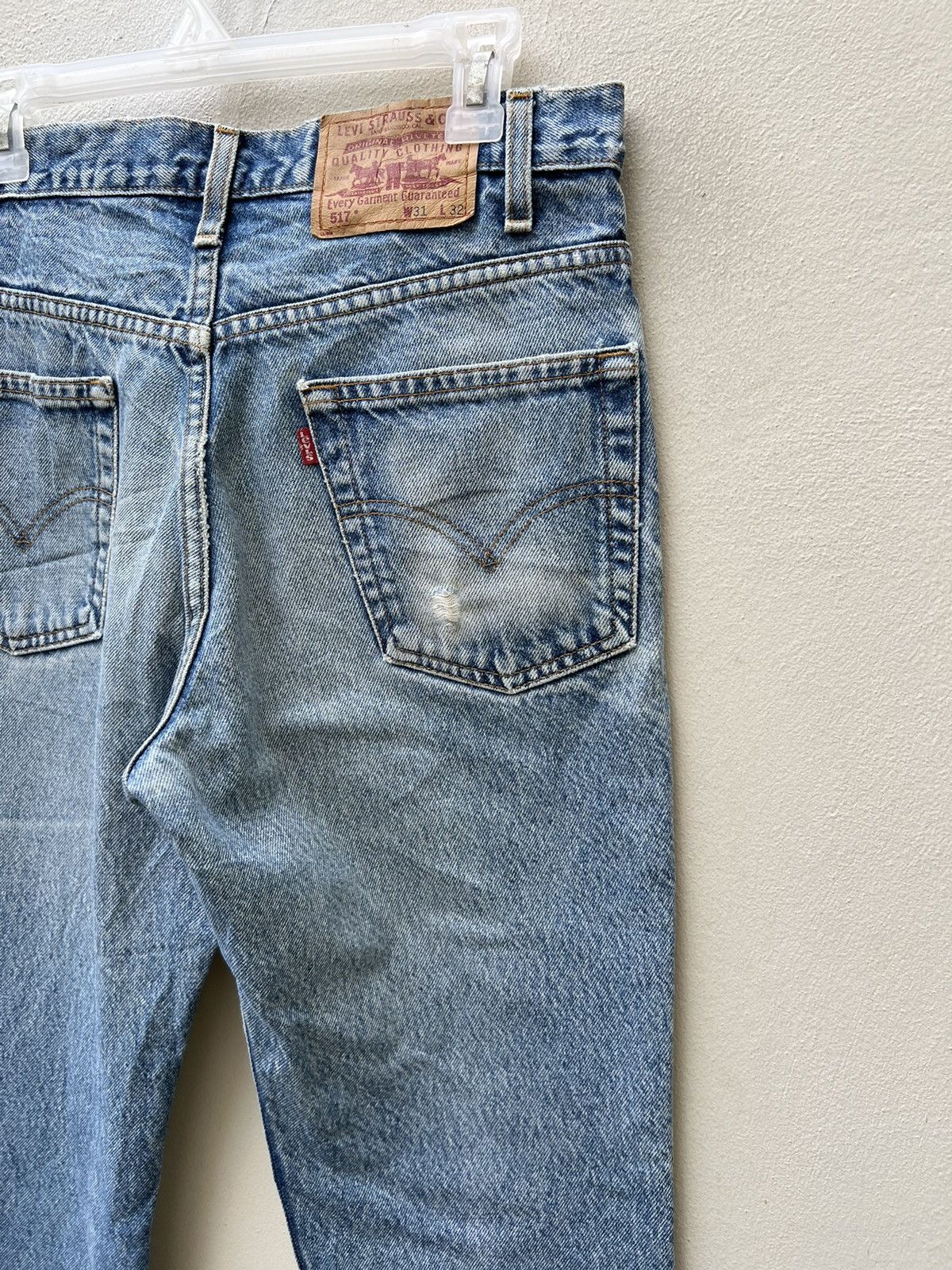 Levi's × Vintage Flare Vintage 1999 Levi’s 517 Fade Blue Denim Jeans Size US 31 - 16 Thumbnail