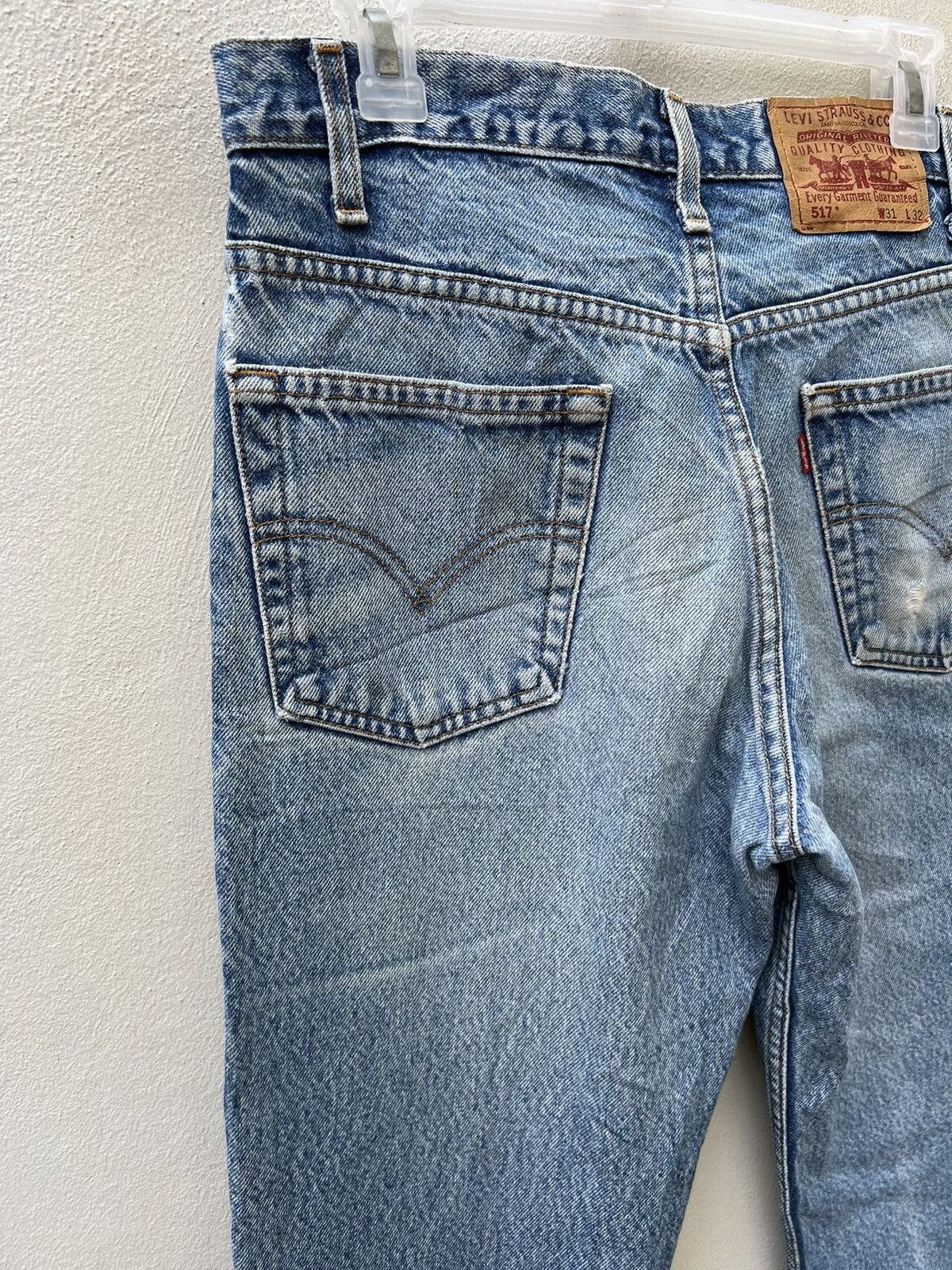 Levi's × Vintage Flare Vintage 1999 Levi’s 517 Fade Blue Denim Jeans Size US 31 - 14 Thumbnail