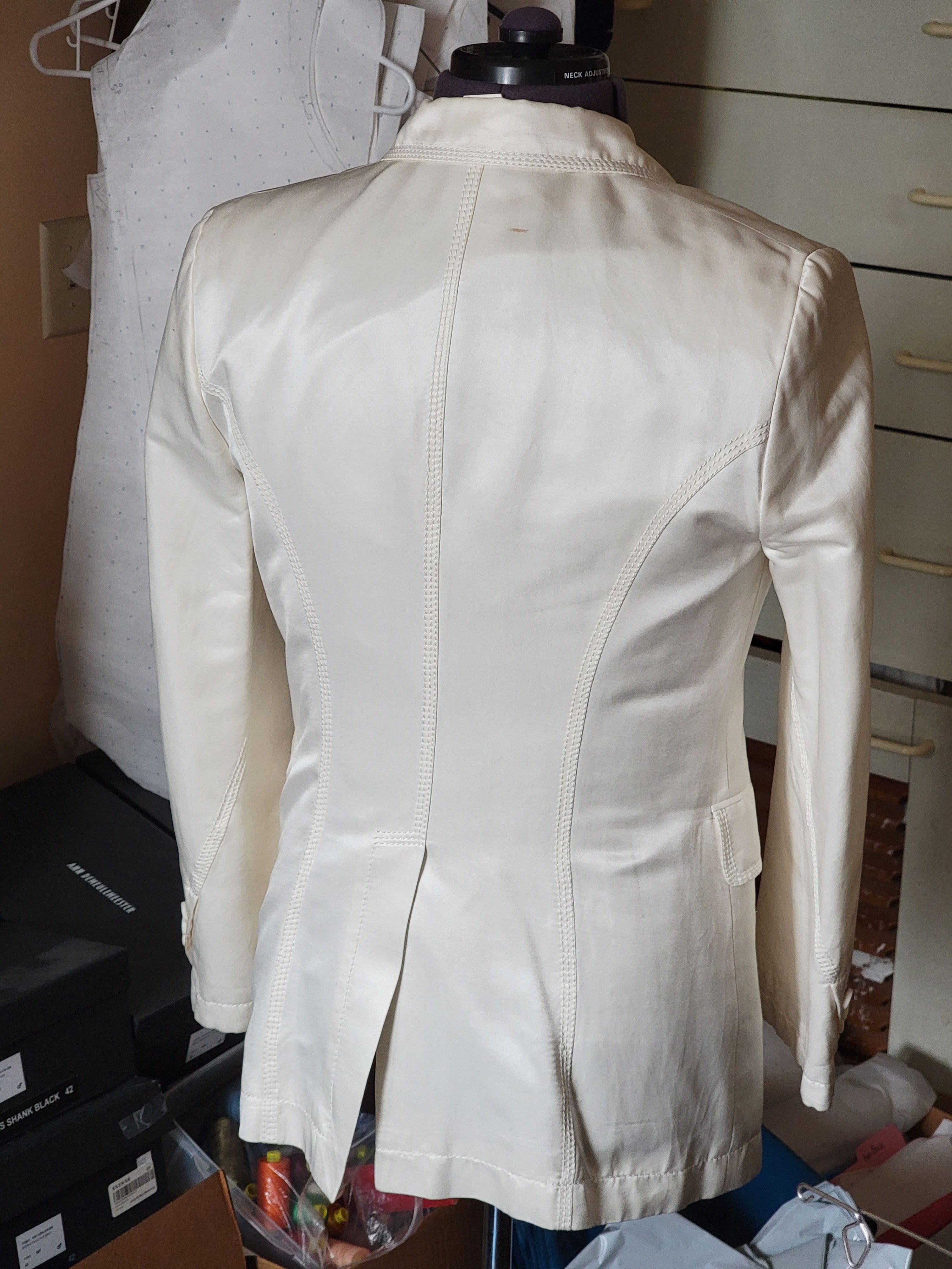 Ann Demeulemeester SS 2011 Ann D white silk cotton blazer size S Size 38R - 2 Preview