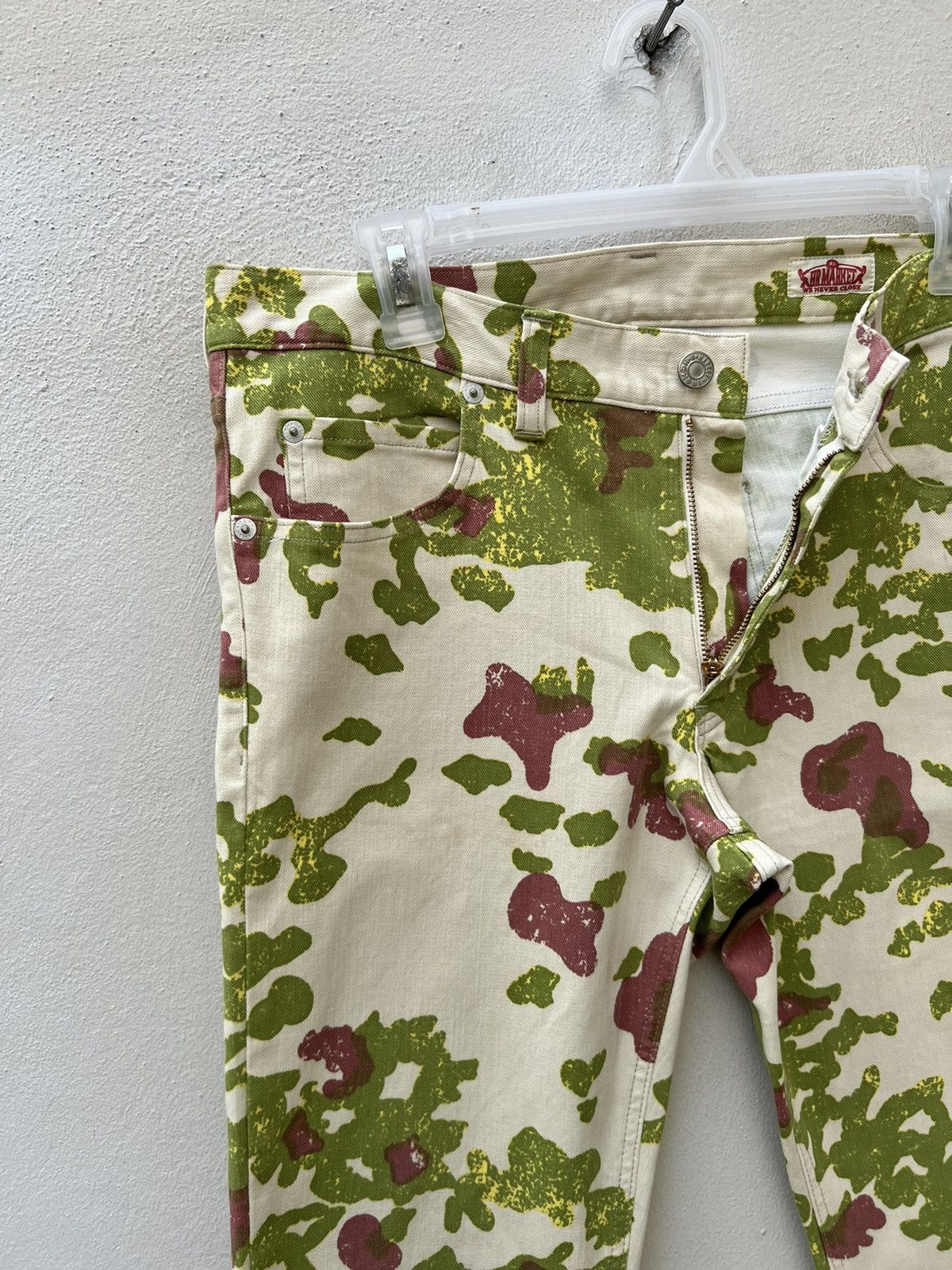 HOLLYWOOD RANCH MARKET Vintage HR Market Japan Psychedelic Camouflage Cropped Jeans Size US 30 / EU 46 - 8 Thumbnail