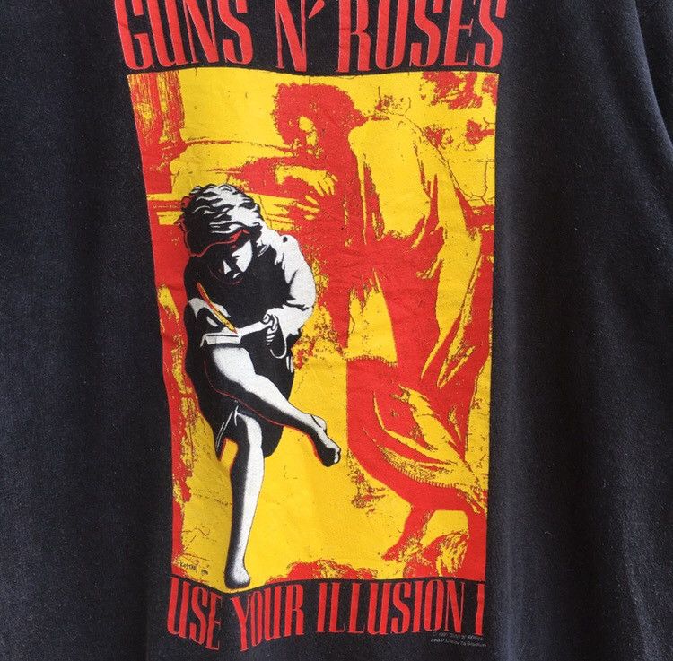 Band Tees Vintage OG 90s Gun N’ Roses Use Your Illusion Band Tour Ter Size US L / EU 52-54 / 3 - 3 Thumbnail
