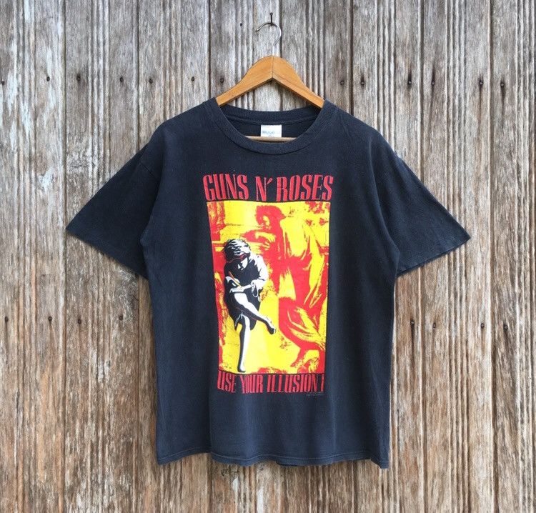 Band Tees Vintage OG 90s Gun N’ Roses Use Your Illusion Band Tour Ter Size US L / EU 52-54 / 3 - 1 Thumbnail