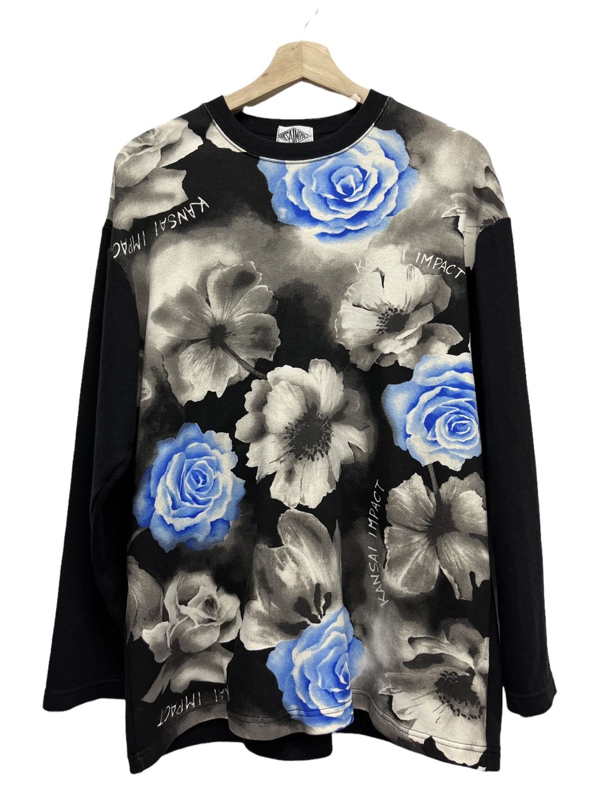 Kansai Yamamoto 🌸KANSAI IMPACT Art Flower Design Long-sleeve Shirt Size US M / EU 48-50 / 2 - 1 Thumbnail
