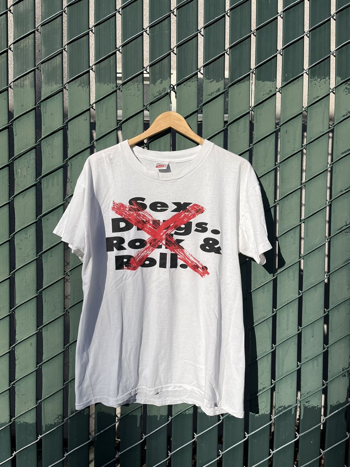 Nike × Streetwear × Vintage 90s NIKE Sex Drugs Rock n Roll 