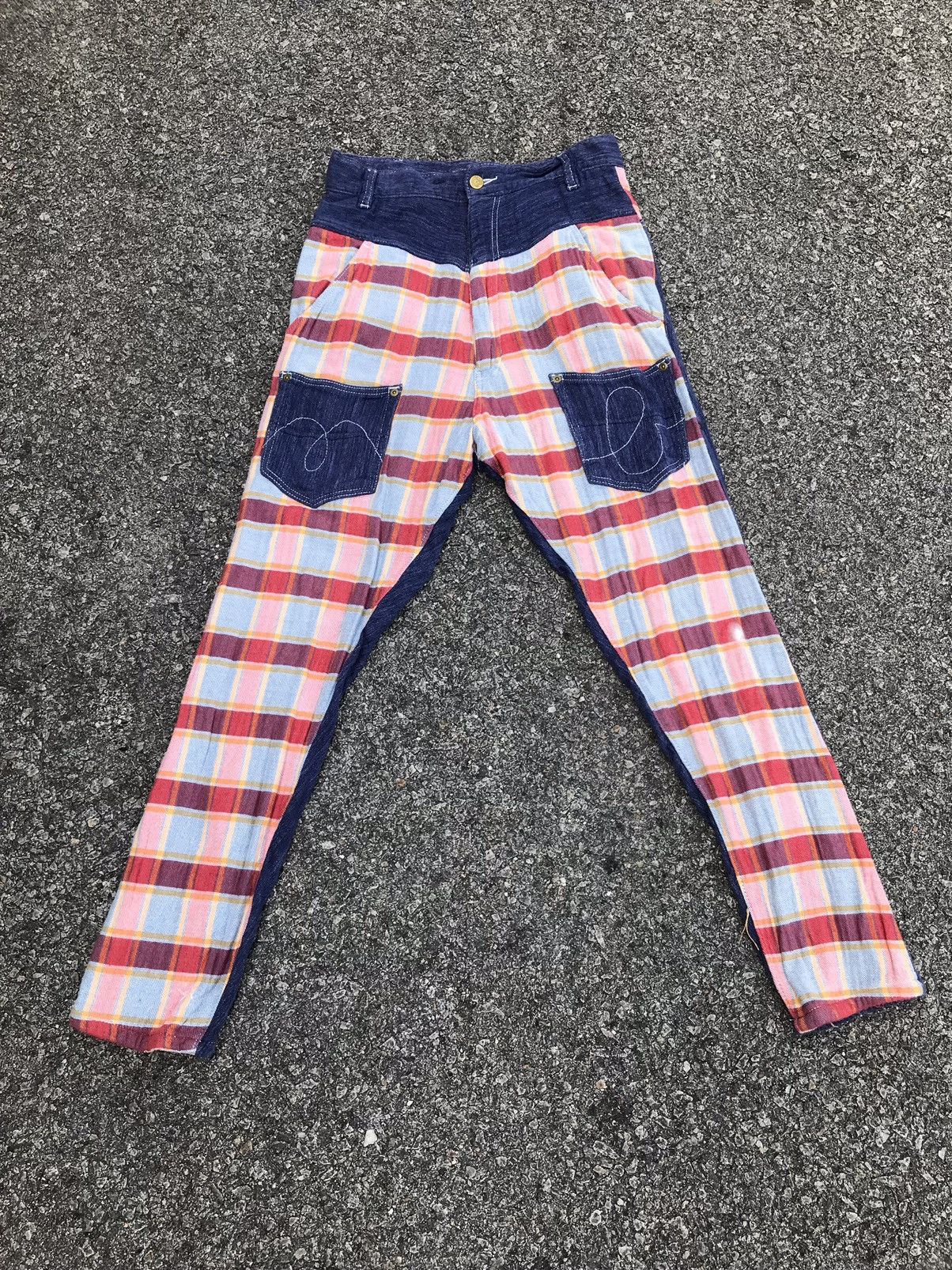 Mercibeaucoup Drop Crotch Tartan Plaid